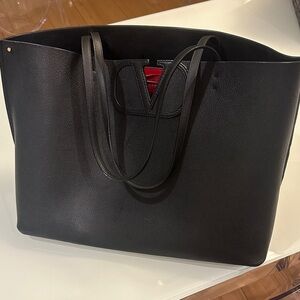 Valentino Black Tote with Red Accent